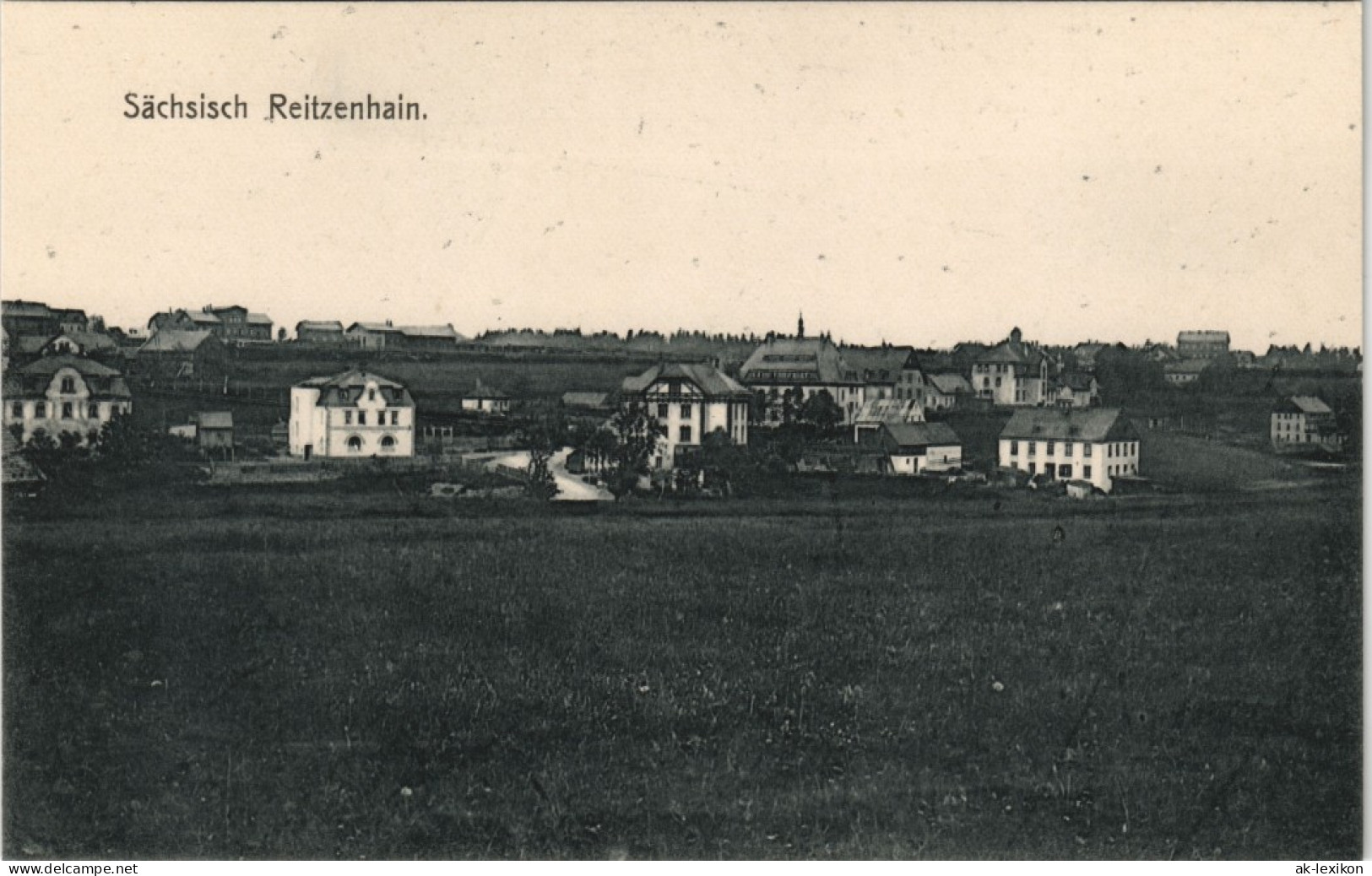 Ansichtskarte Reitzenhain-Marienberg Im Erzgebirge Stadtpartie Villen 1912 - Marienberg