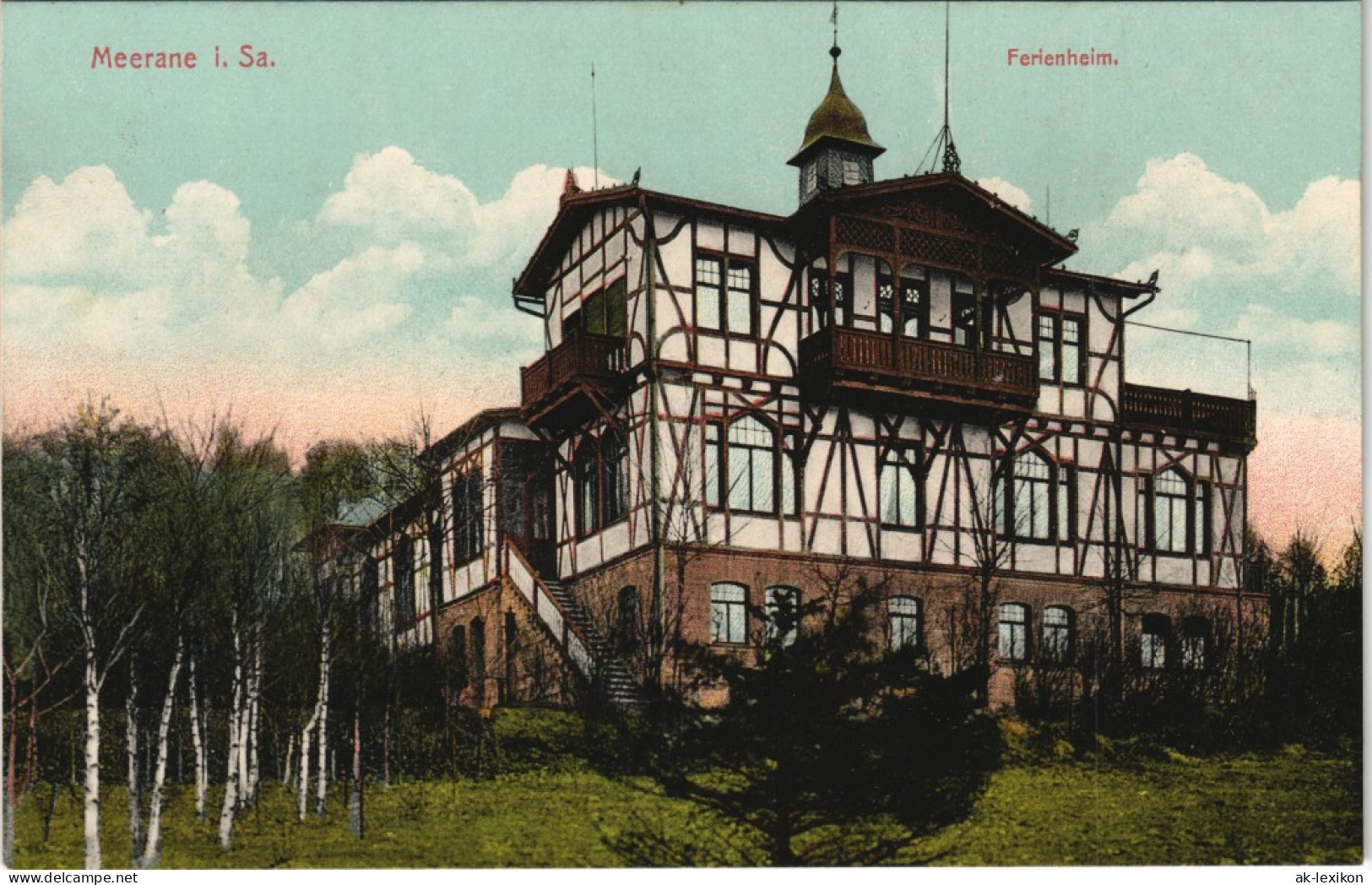 Ansichtskarte Meerane Ferienheim 1913 - Meerane