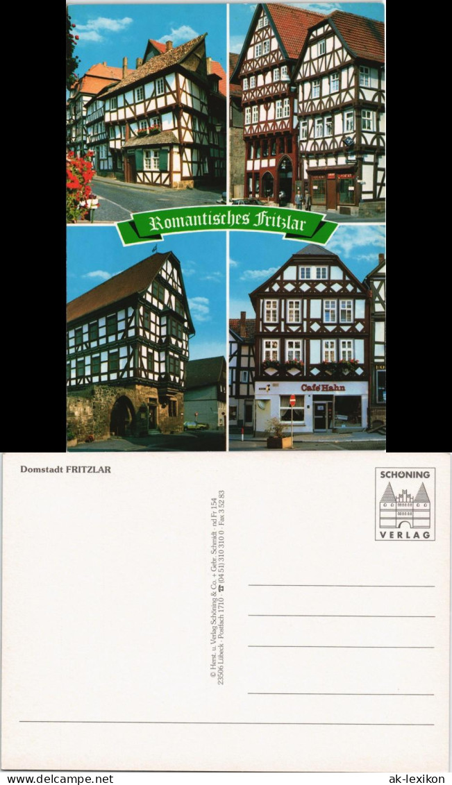 Fritzlar Mehrbild-AK 4 Ansichten Domstadt Romantisches Fritzlar 1990 - Fritzlar