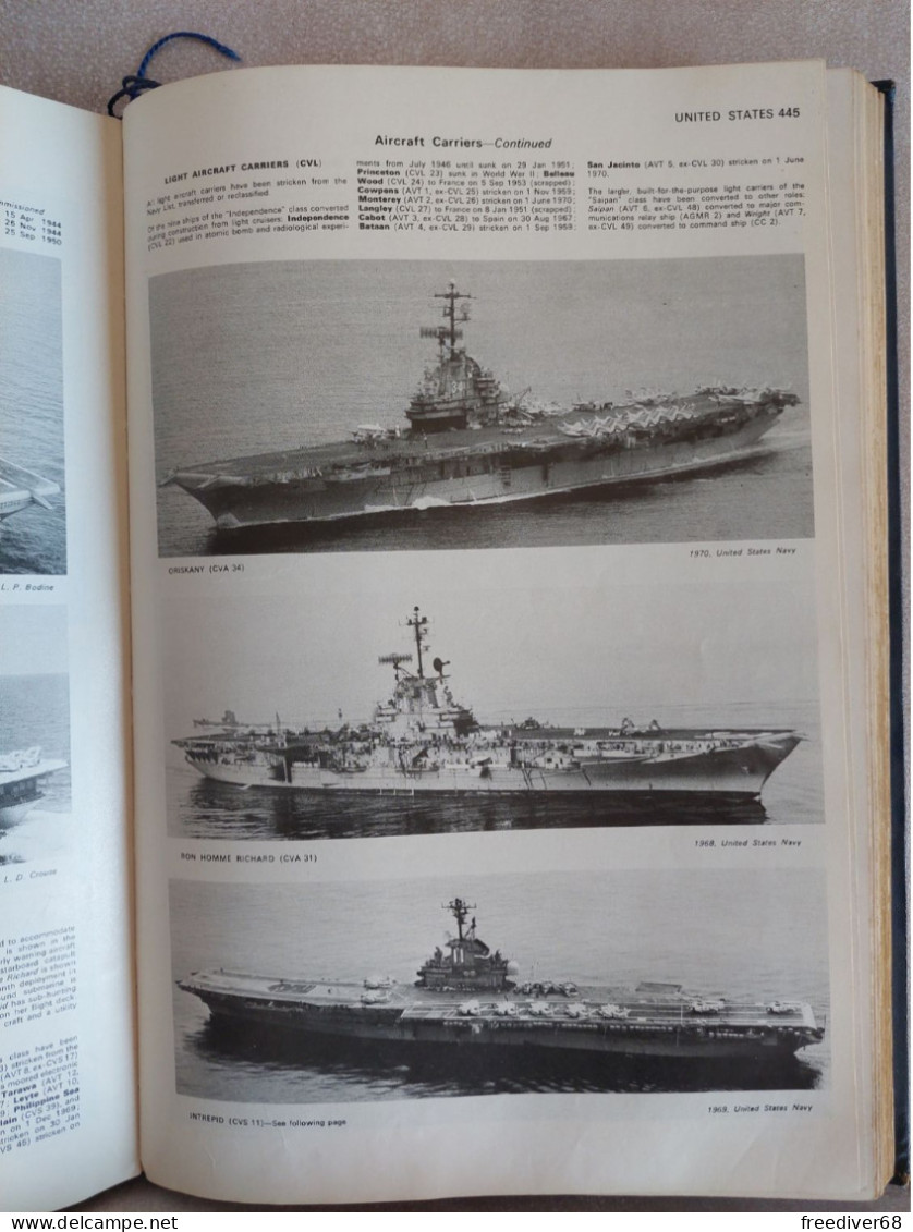 JANE'S FIGHTING SHIPS 1971-72 RARISSIMA copia Marina Militare Vespucci Palinuro NImitz Ark Royal Vittorio Veneto