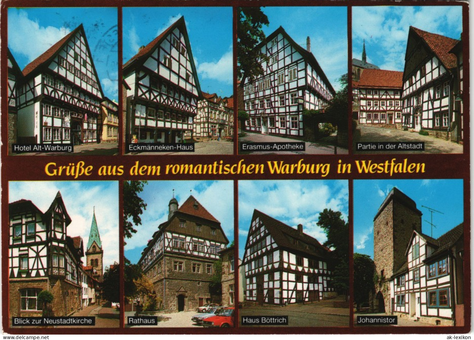 Ansichtskarte Warburg Mehrbild-AK Häuser Und Stadtteilansichten 1989 - Warburg