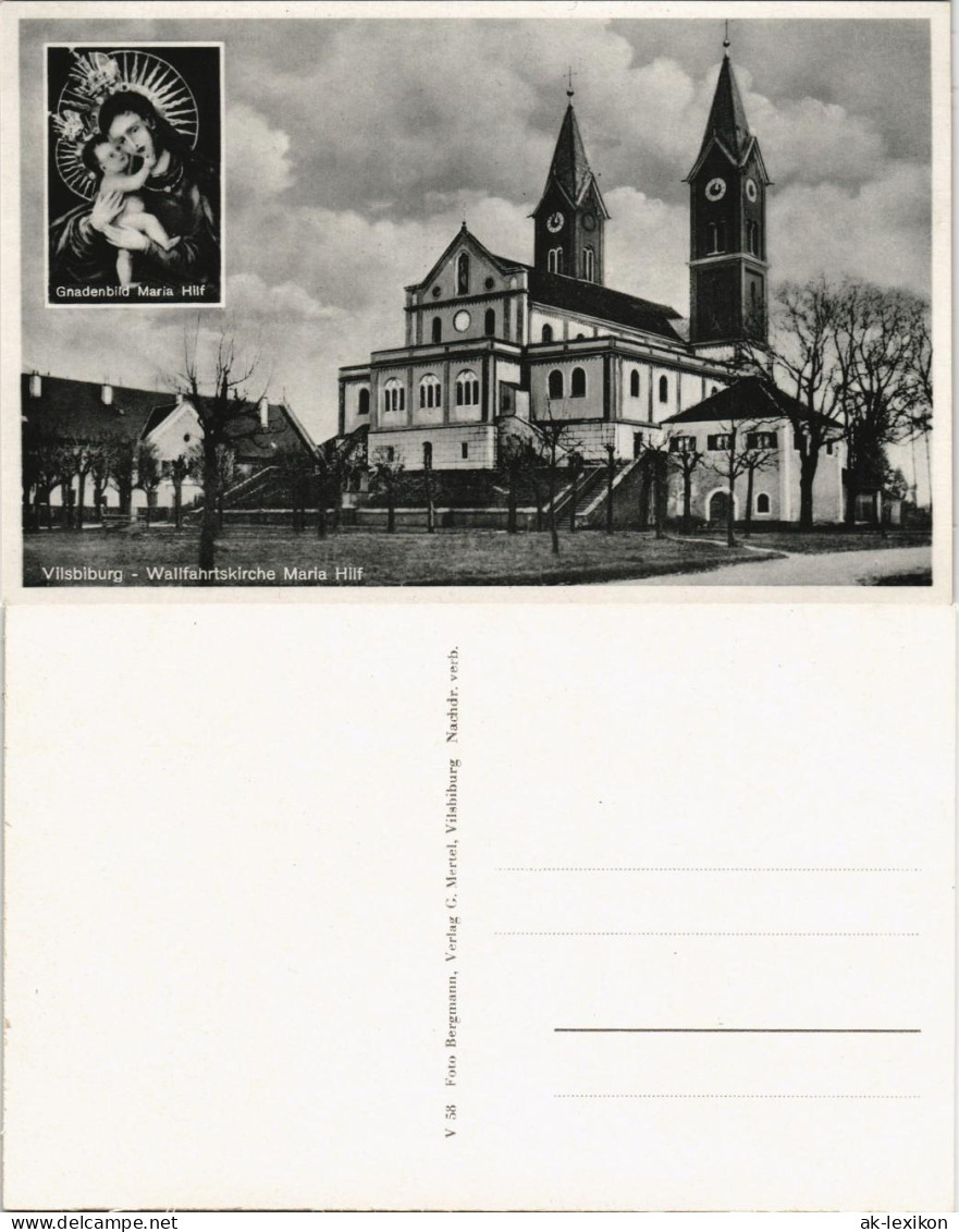 Ansichtskarte Vilsbiburg Kirche (Church) Wallfahrtskirche Maria Hilf 1940 - Vilsbiburg