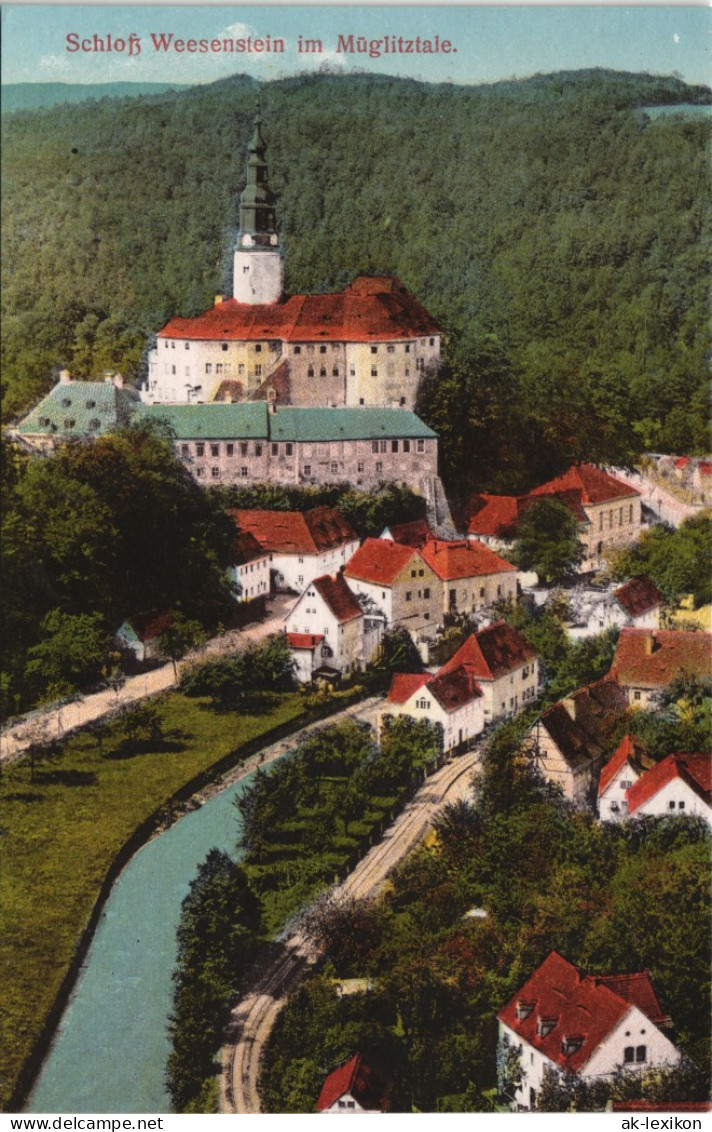 Ansichtskarte Weesenstein (Müglitz) Weesenstein Schloß 1915 - Weesenstein A. D. Mueglitz