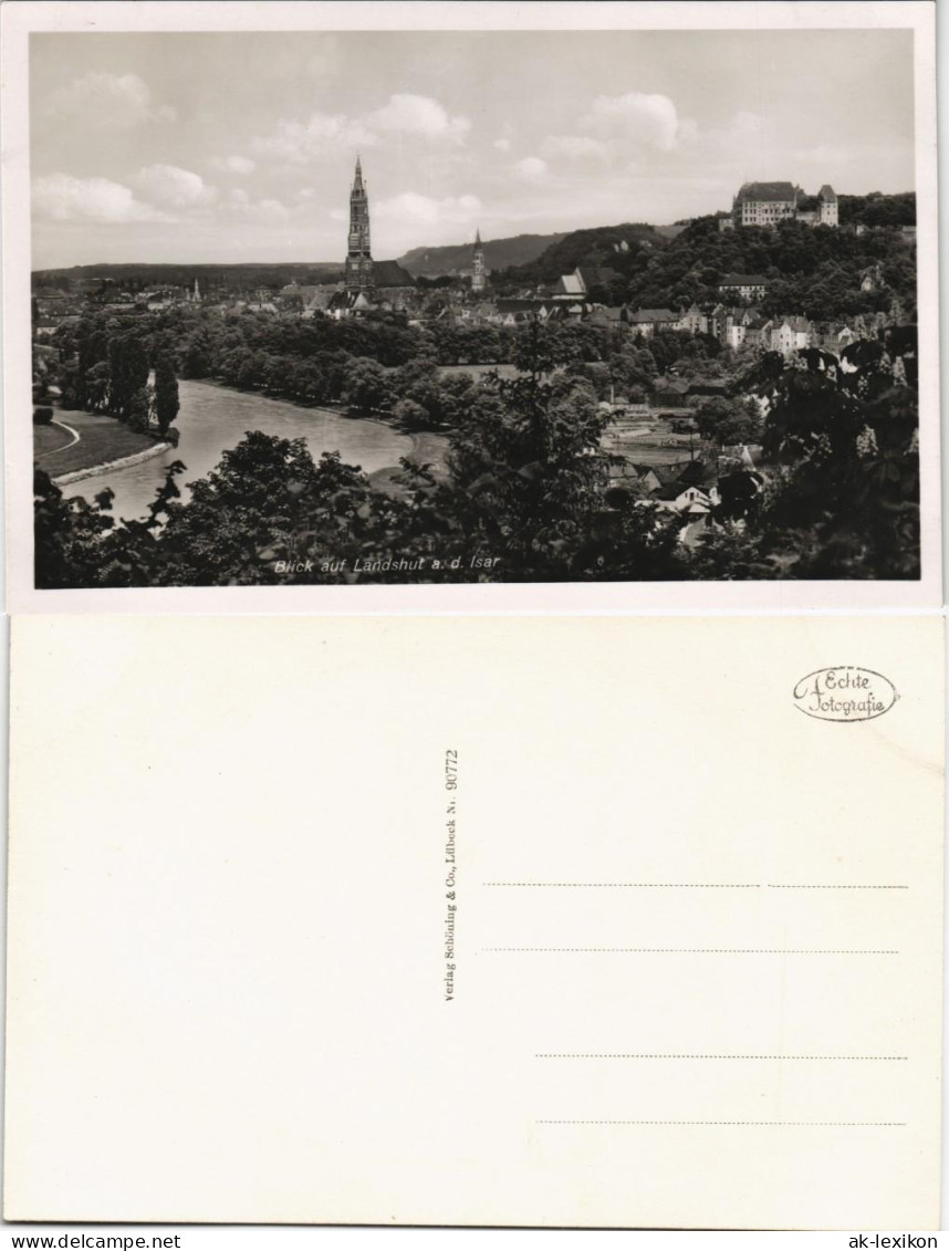 Ansichtskarte Landshut Panorama-Ansicht Partie An Der Isar 1940 - Landshut