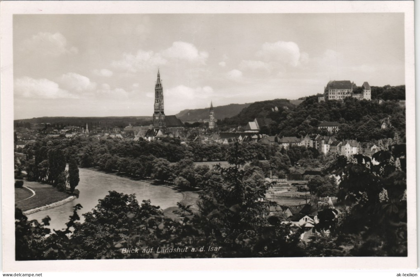 Ansichtskarte Landshut Panorama-Ansicht Partie An Der Isar 1940 - Landshut