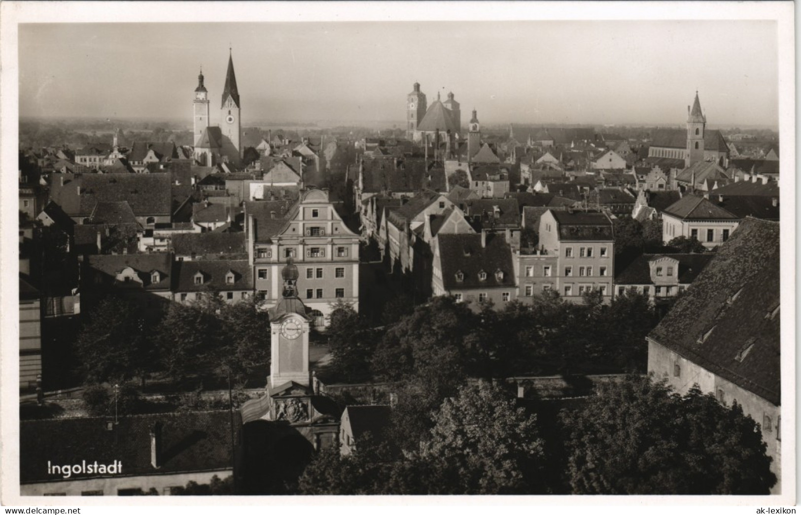 Ansichtskarte Ingolstadt Panorama-Ansicht Innenstadt Bereich 1940 - Ingolstadt