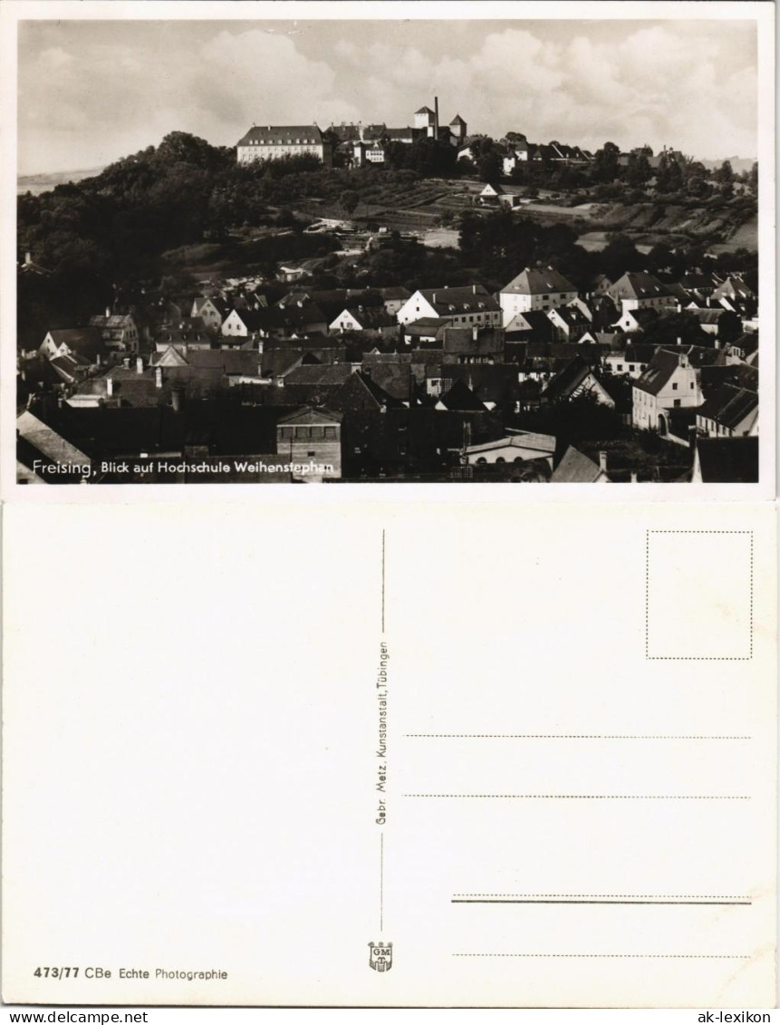 Ansichtskarte Freising Panorama Blick Auf Hochschule Weihenstephan 1950 - Freising