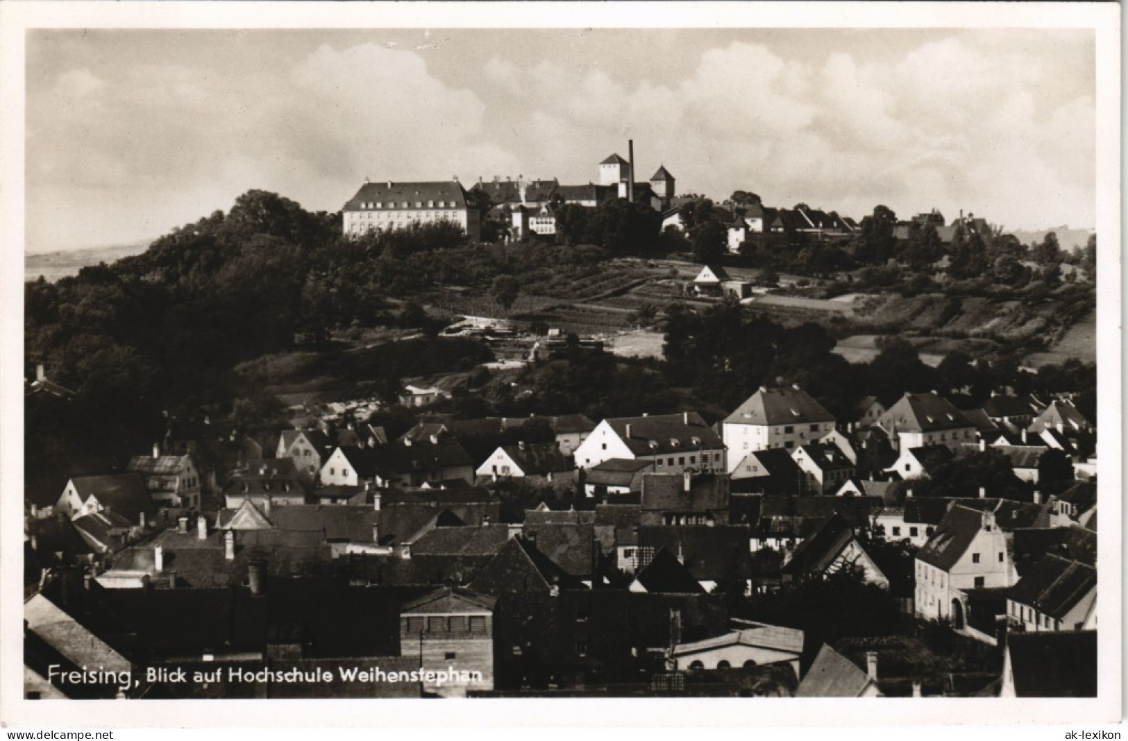 Ansichtskarte Freising Panorama Blick Auf Hochschule Weihenstephan 1950 - Freising