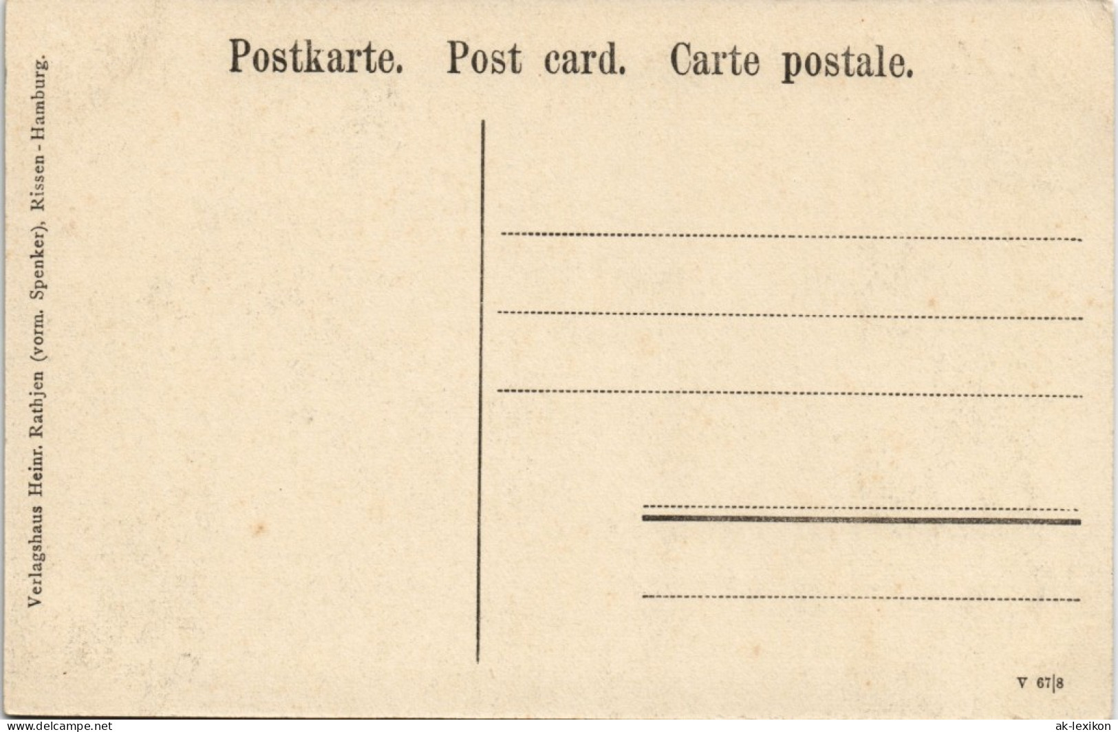 Postcard .Namibia Deutsch-Südwestafrika DSWA Kolonie Hyäne 1909 - Namibie