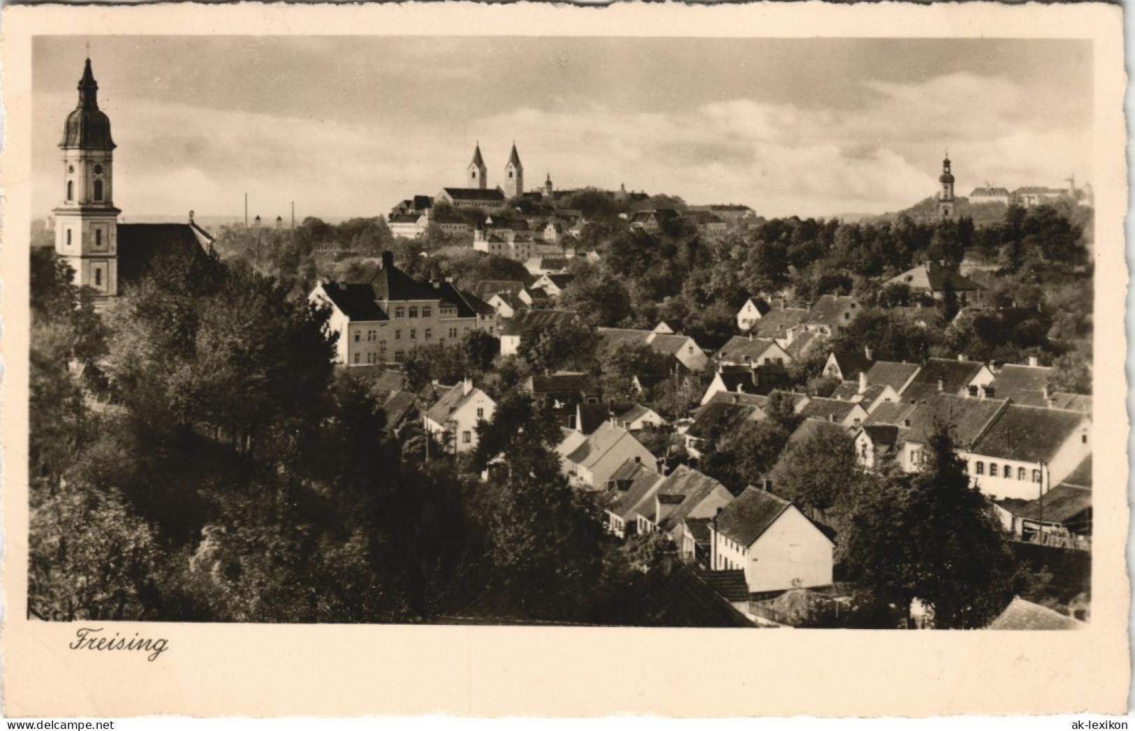 Ansichtskarte Freising Panorama-Ortsansicht 1940 - Freising