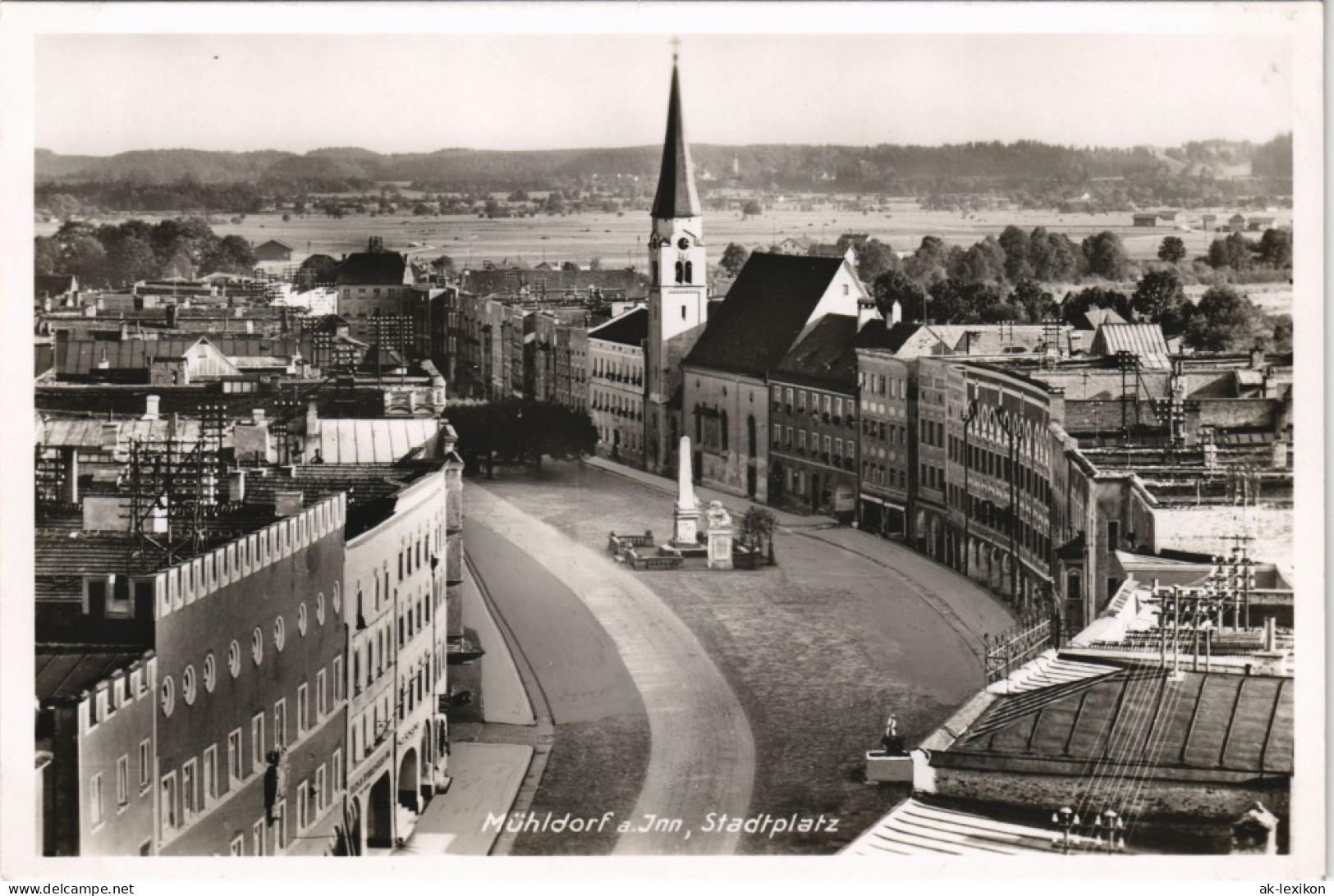 Ansichtskarte Mühldorf Am Inn Panorama-Ansicht Stadtplatz 1940 - Muehldorf