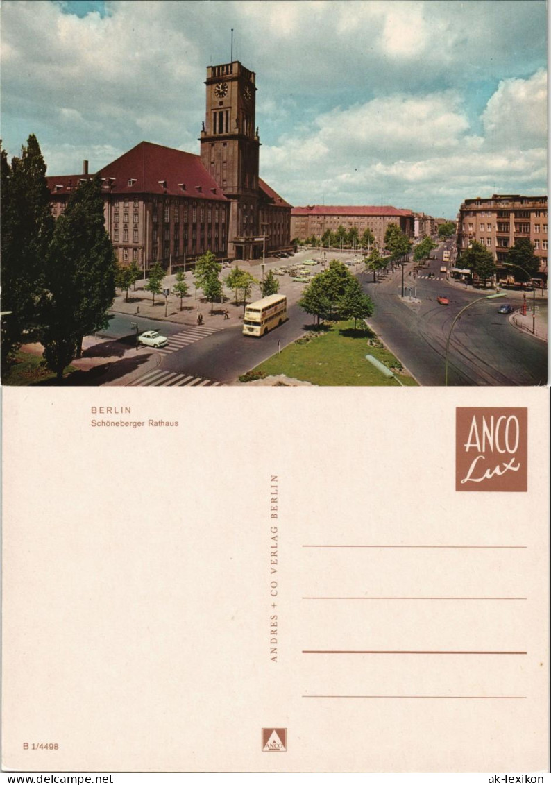 Schöneberg-Berlin Rathaus, Straßen Verkehr Mit Berliner Bus 1970 - Schoeneberg