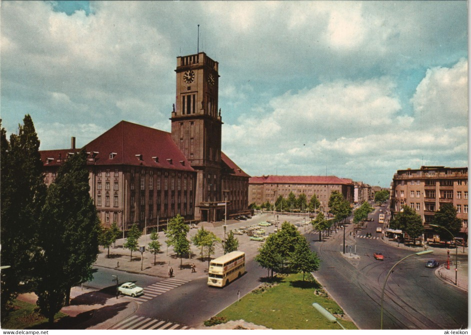 Schöneberg-Berlin Rathaus, Straßen Verkehr Mit Berliner Bus 1970 - Schöneberg