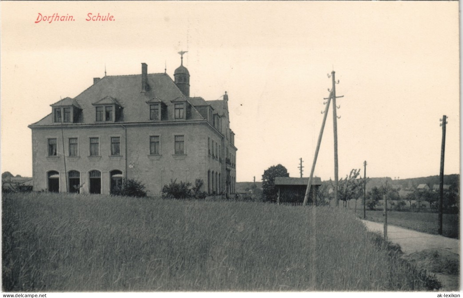 Ansichtskarte Dorfhain-Tharandt Partie An Der Schule 1913 - Tharandt