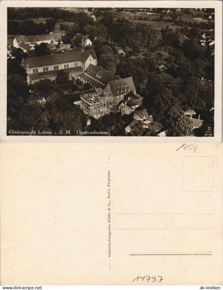 Kloster Lehnin Klosteransicht Lehnin I. D. M. Fliegeraufnahme 1940 - Lehnin
