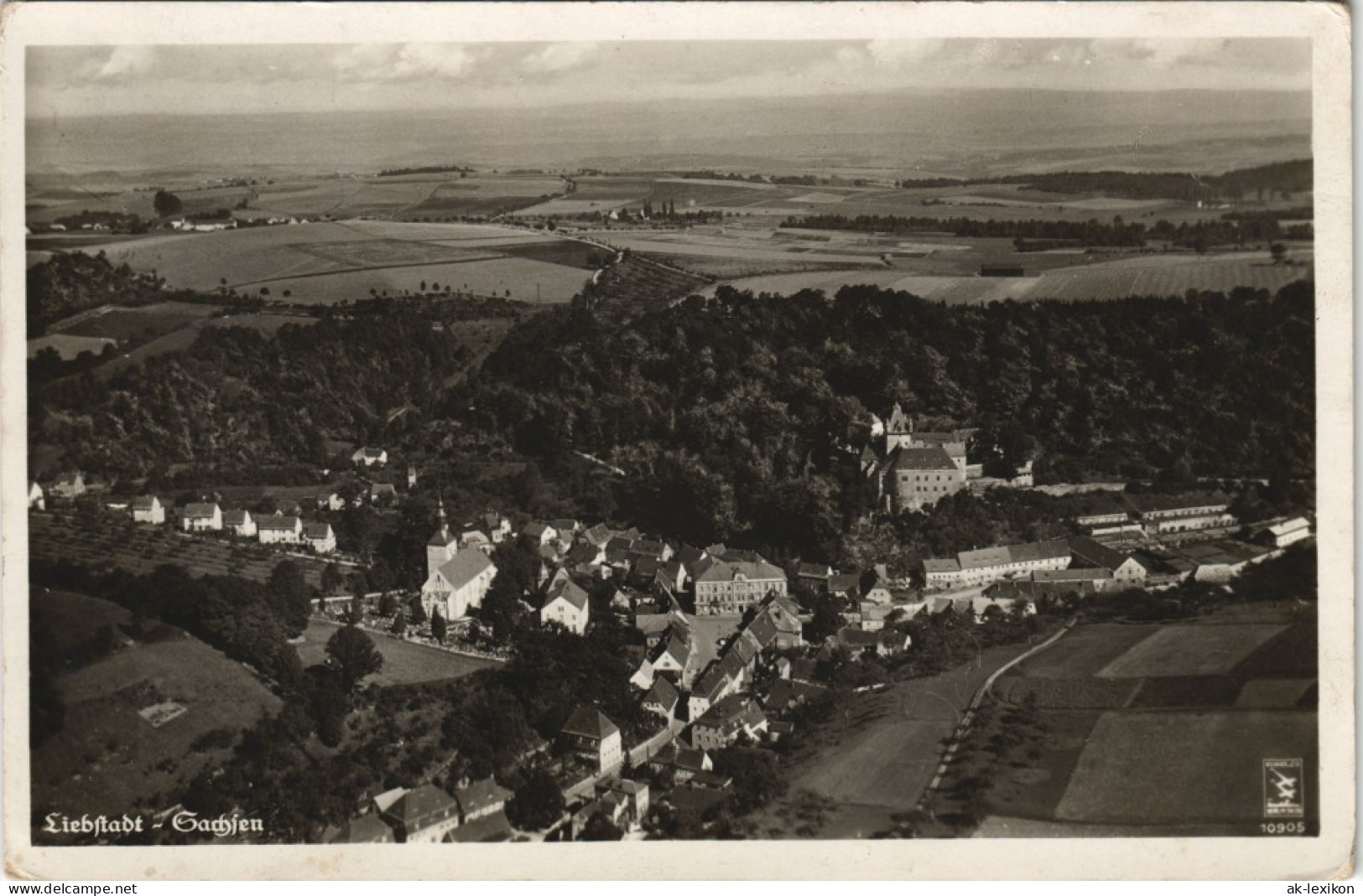 Ansichtskarte Liebstadt Luftbild Fliegeraufnahme 1938 - Liebstadt