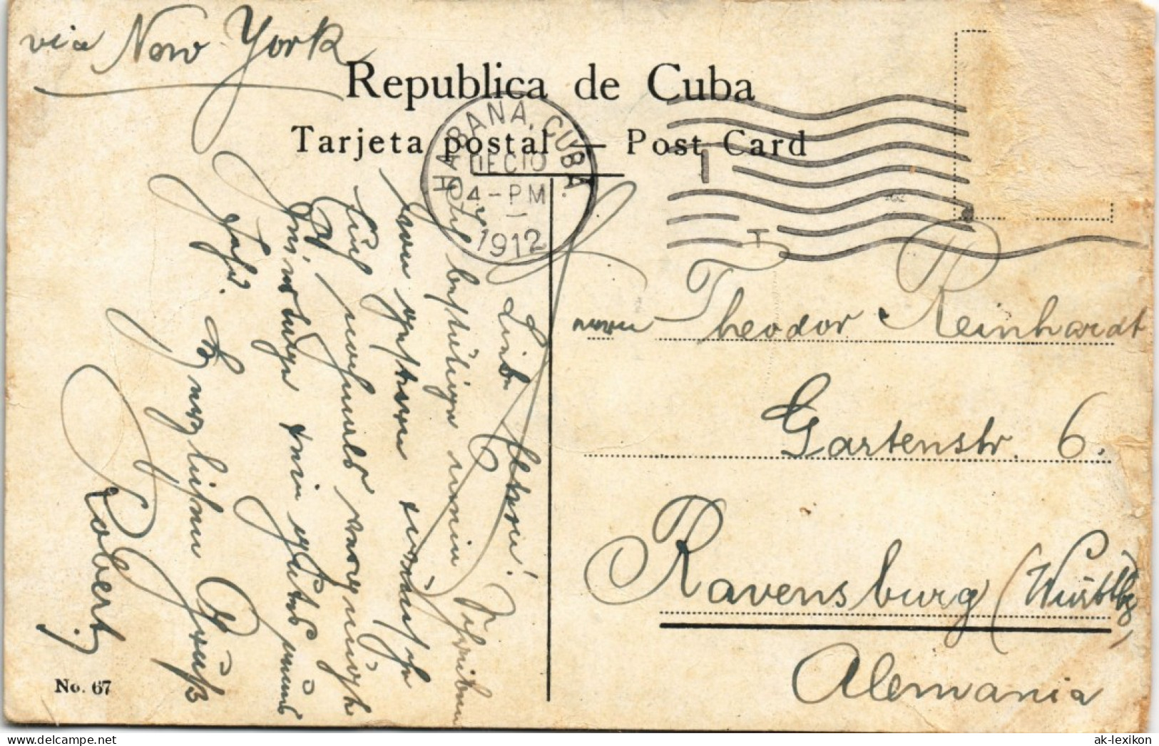 Postcard Kuba Allgemein Cuba Cosecha De Tabac Tabacco Gathering 1912 - Cuba