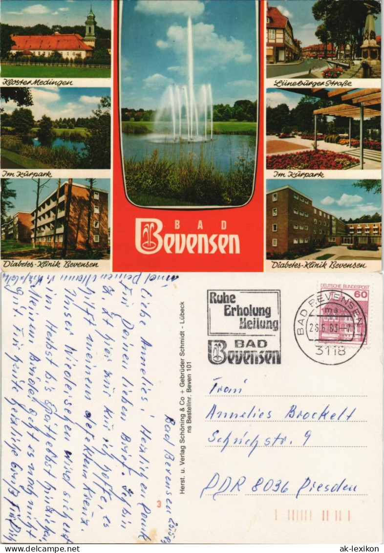 Ansichtskarte Bad Bevensen Mehrbild: Kloster, Lüneburger Straße 1983 - Bad Bevensen