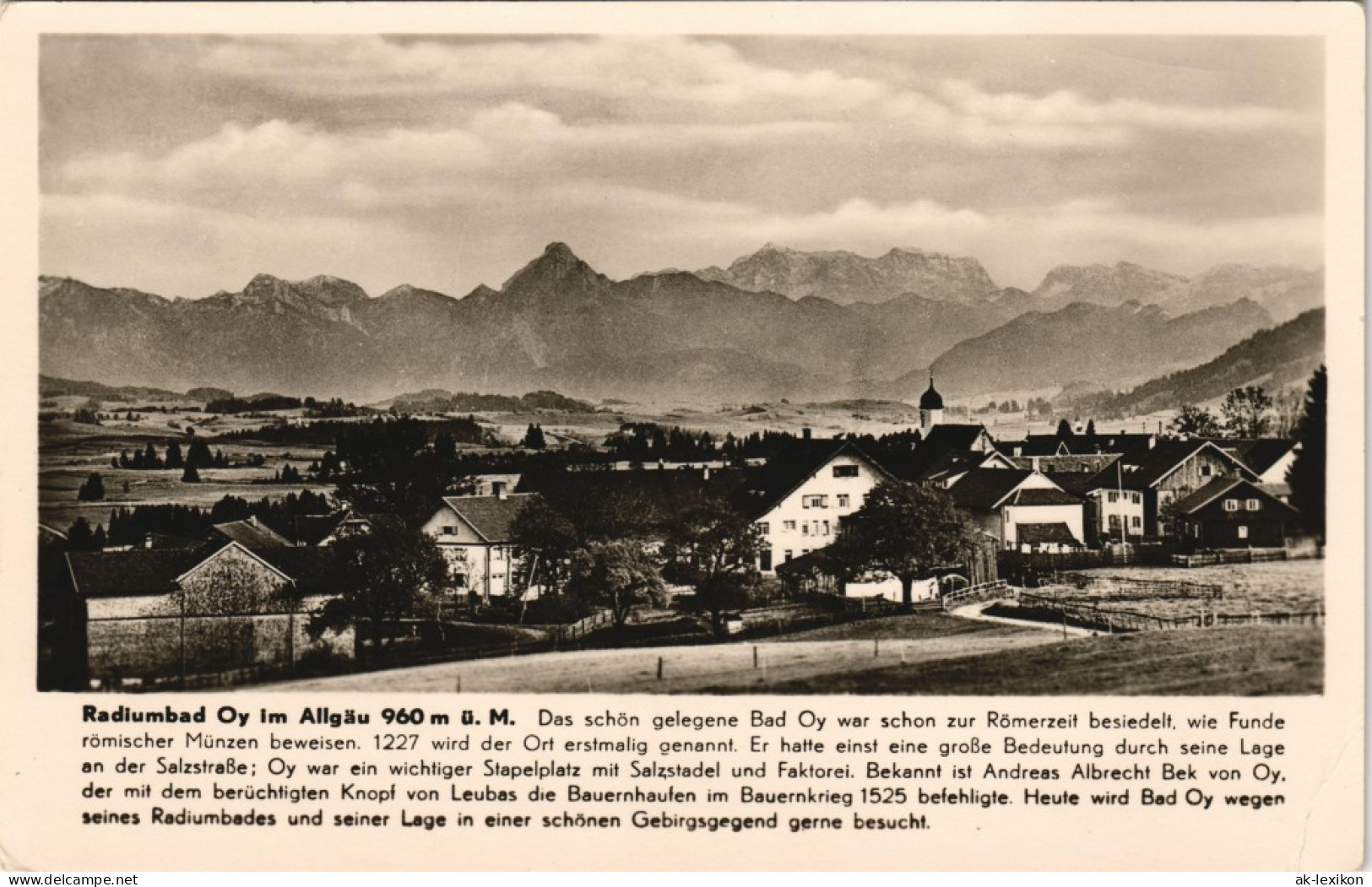 Ansichtskarte Mittelberg-Oy-Mittelberg Stadtpartie - Historien Text 1932 - Mittelberg