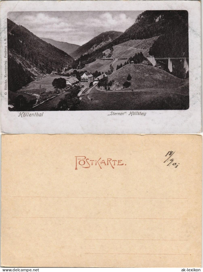 Ansichtskarte Hinterzarten Höllenthal „Sternen" Höllsteig Höllental 1901 - Hinterzarten