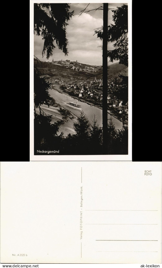 Ansichtskarte Neckargemünd Panorama-Ansicht Mit Neckar Schiff 1930 - Neckargemünd