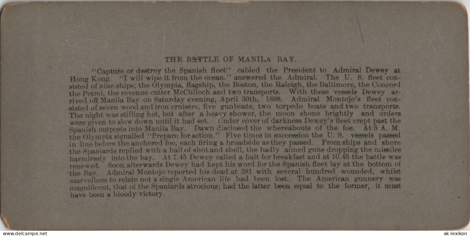 Manila Bay Monnlight Philippine, CDV Kabinettfoto Asia 1902 3D/Stereoskopie - Philippines