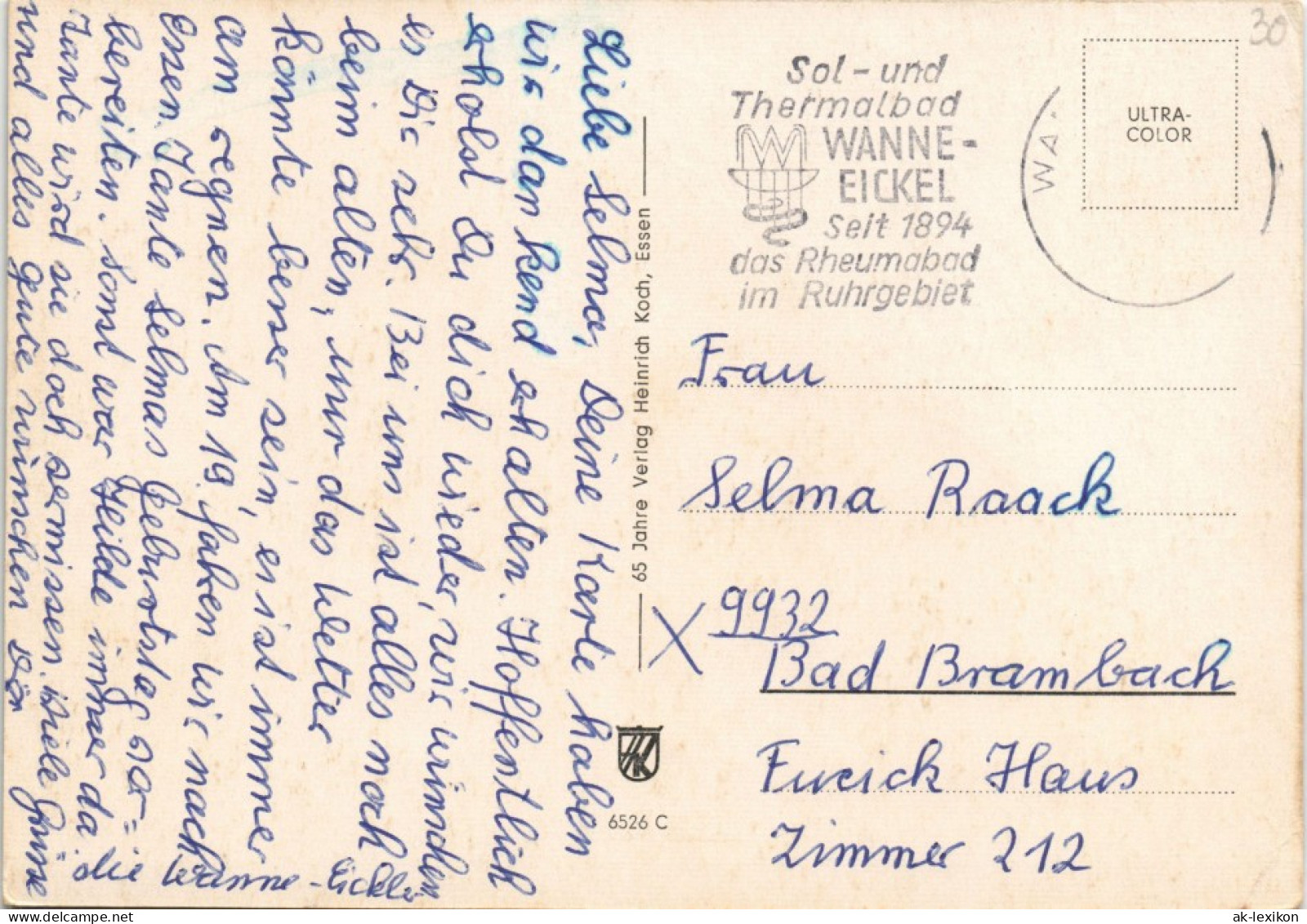 Ansichtskarte Wanne-Eickel-Herne Altersheim 1970 - Herne