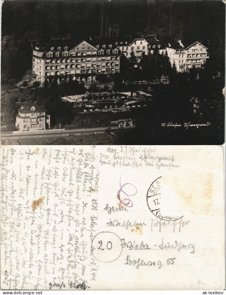 Ansichtskarte St. Blasien Luftbild Hotels 1944 - St. Blasien