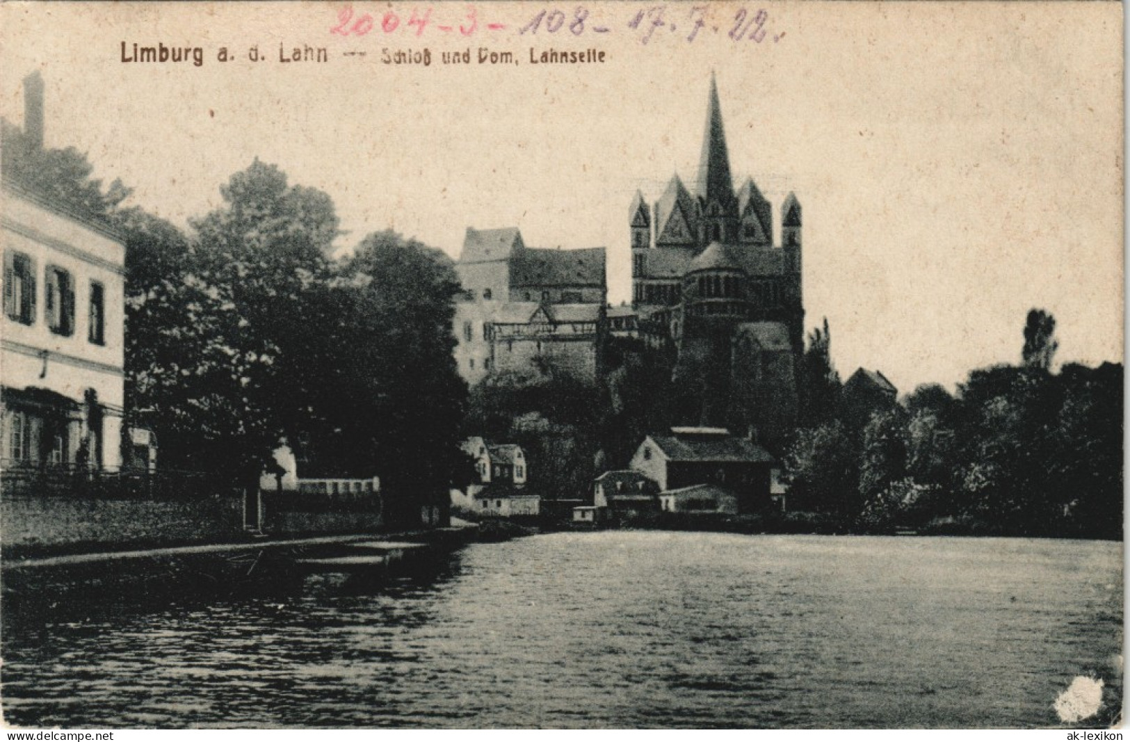 Ansichtskarte Limburg (Lahn) Schloß Und Dom, Lahnseite 1922 - Limburg