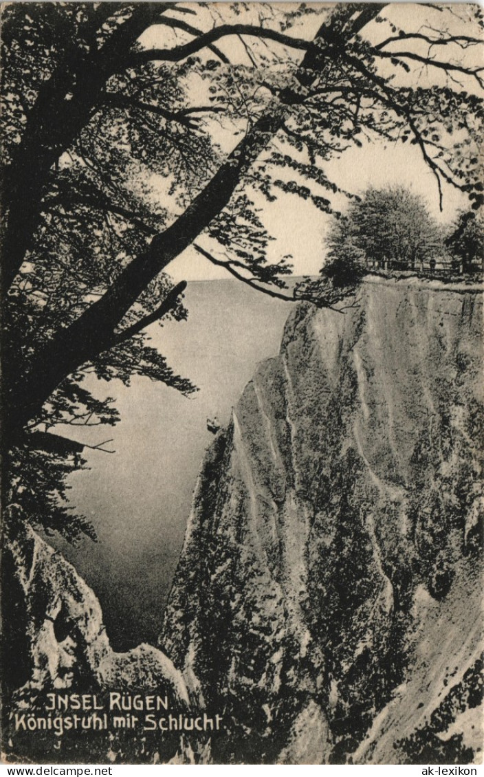Ansichtskarte Stubbenkammer-Sassnitz Königsstuhl, Plateau 1917 - Sassnitz