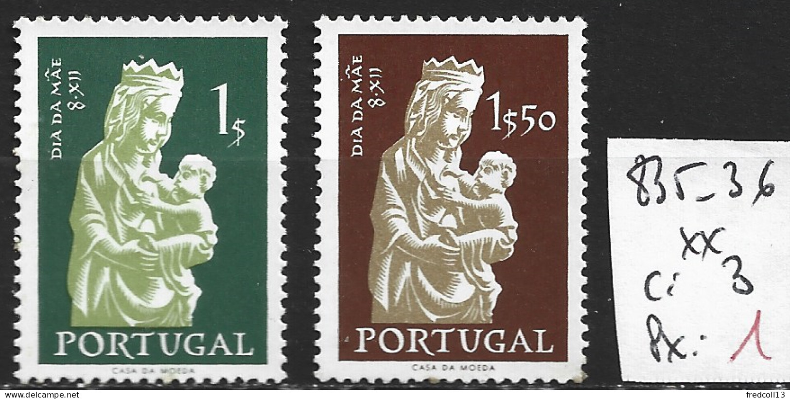 PORTUGAL 835-36 ** Côte 3 € - Nuovi