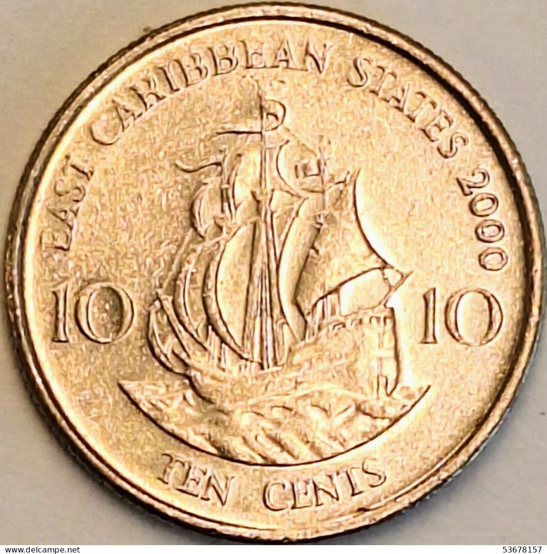 East Caribbean States - 10 Cents 2000, KM# 13 (#3811) - Caraïbes Orientales (Etats Des)