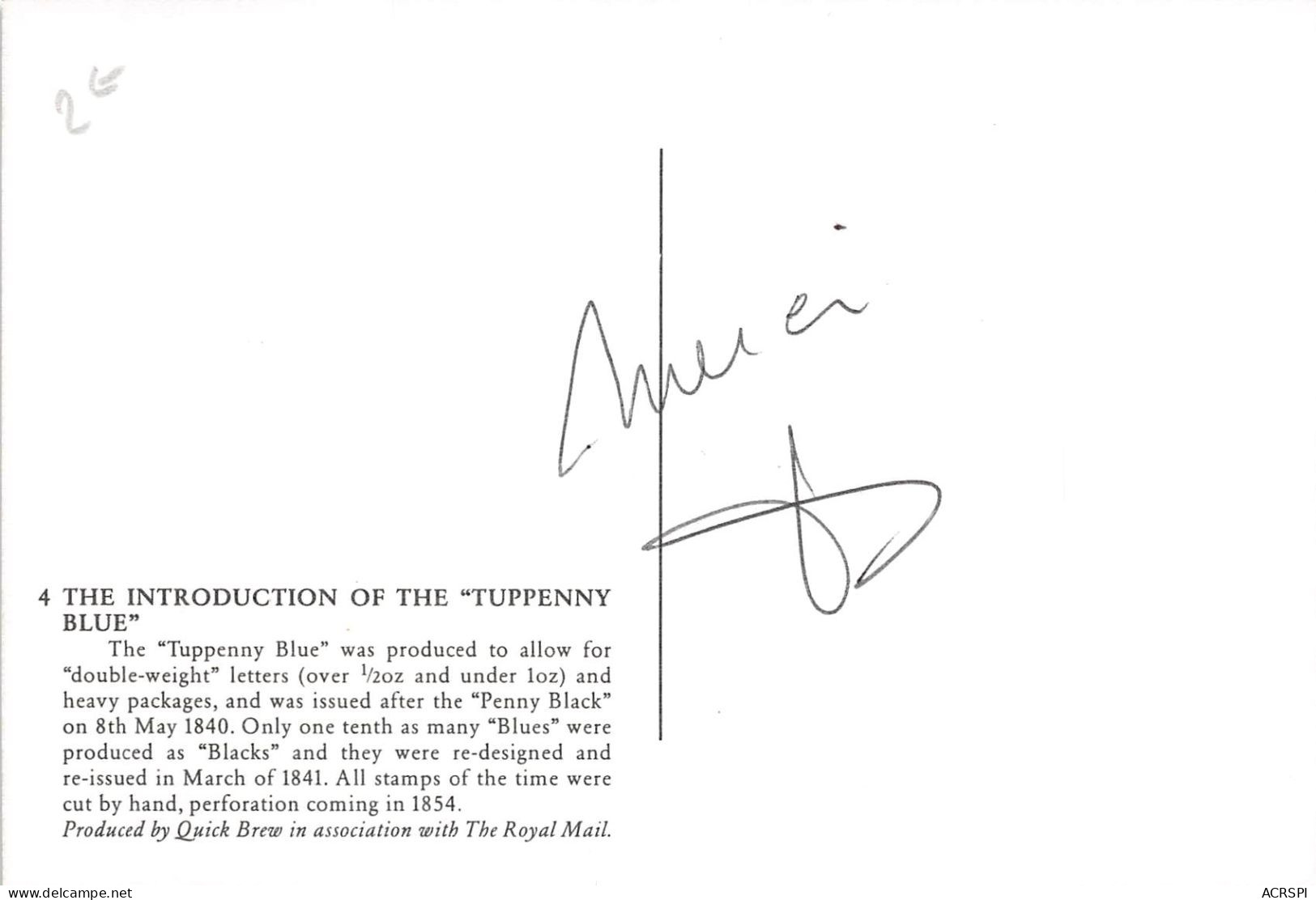 The Introduction Of The TUPPENNY BLUE 20(scan Recto-verso) MA643 - Stamps (pictures)