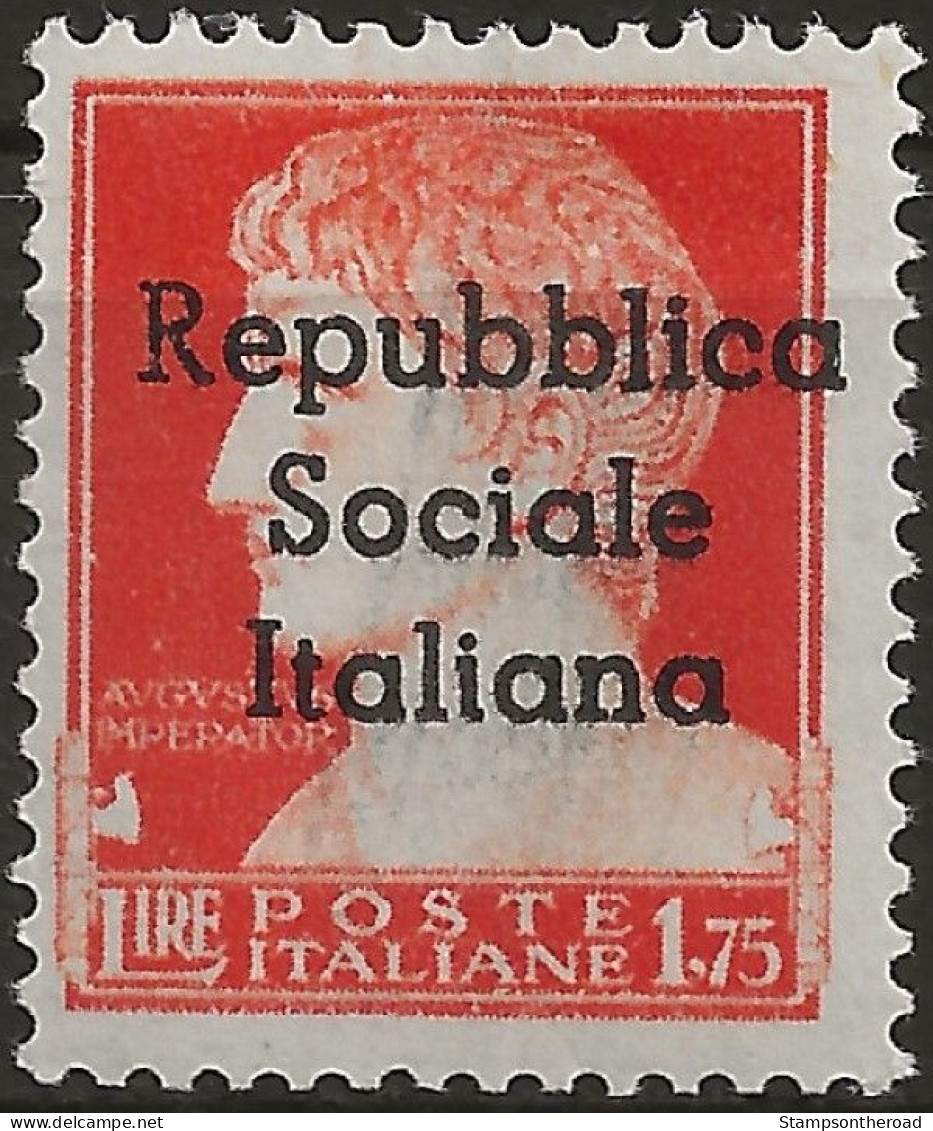 RSITE10N - 1944 RSI / Teramo, Sassone Nr. 10, Francobollo Nuovo Senza Linguella **/ - Emisiones Locales/autónomas