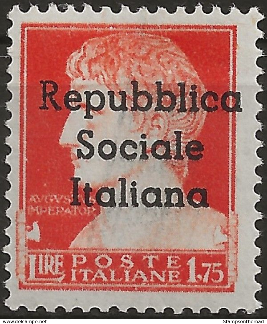 RSITE10N - 1944 RSI / Teramo, Sassone Nr. 10, Francobollo Nuovo Senza Linguella **/ - Local And Autonomous Issues