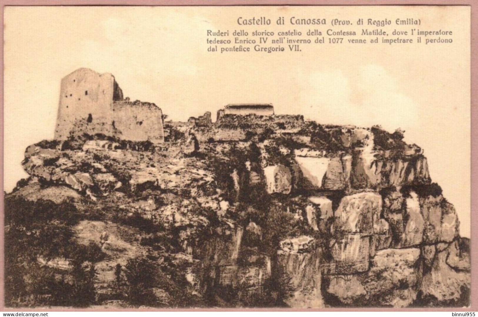 Cartolina Ruderi Dello Storico Castello Di Canossa Reggio Emilia - Non Viaggiata - Reggio Emilia