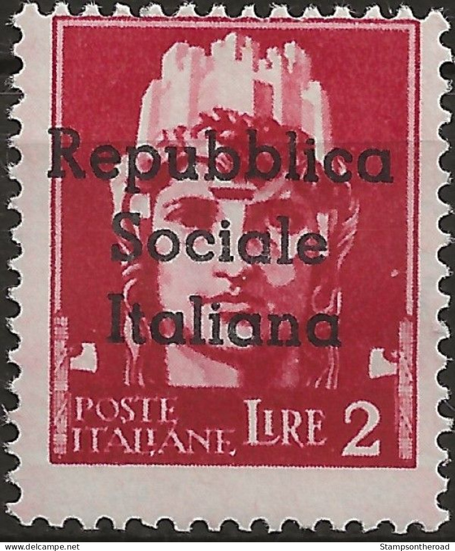 RSITE11N - 1944 RSI / Teramo, Sassone Nr. 11, Francobollo Nuovo Senza Linguella **/ - Local And Autonomous Issues