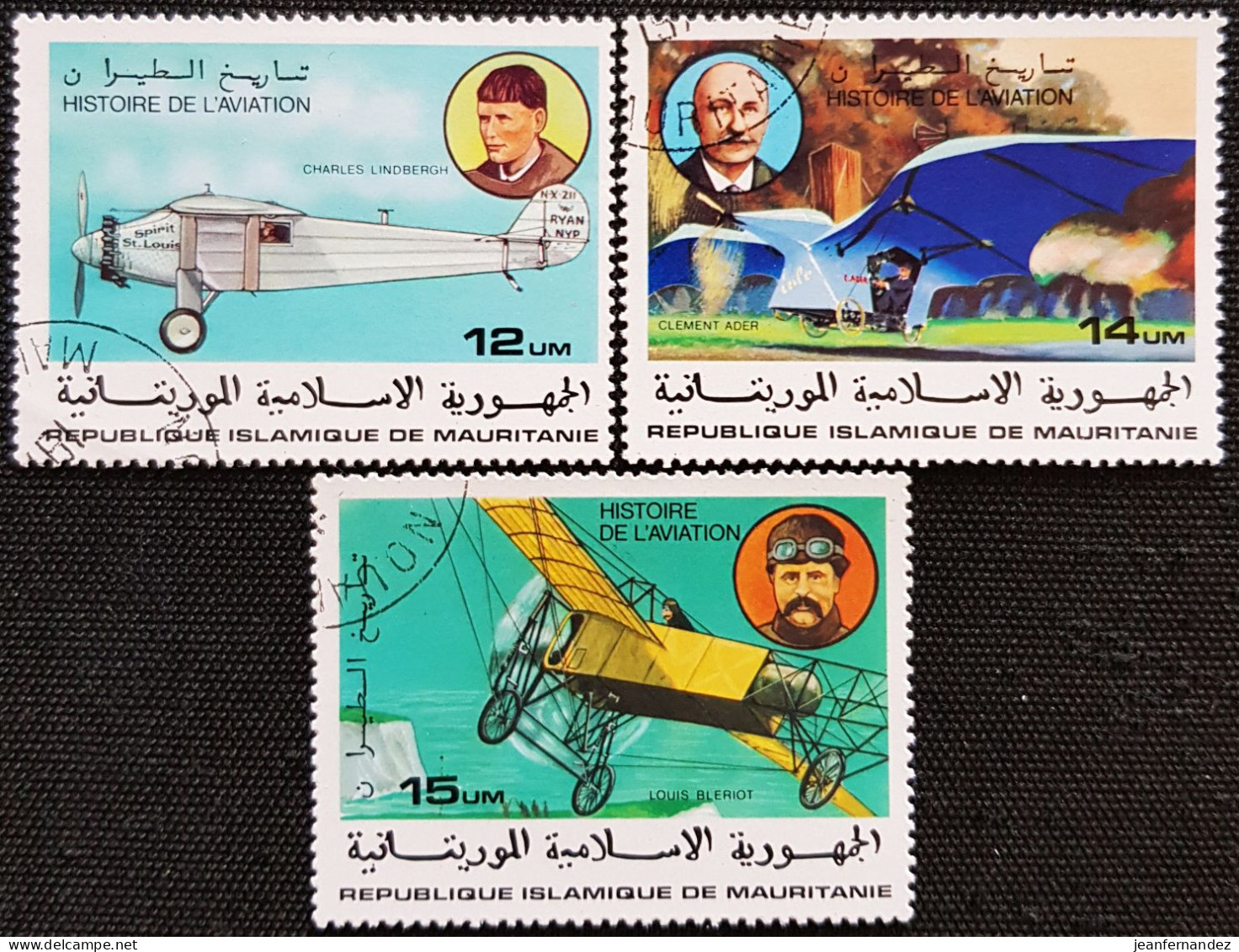 Mauritanie 1977 History Of Aviation   Stampworld N° 576 à 578 - Mauritanie (1960-...)