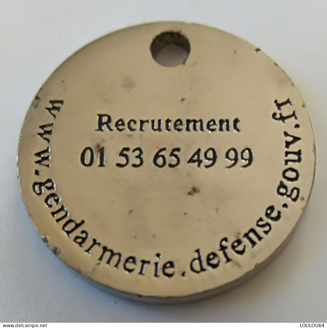 Jeton De Caddie - GENDARMERIE NATIONALE - Recrutement - En Métal - - Trolley Token/Shopping Trolley Chip