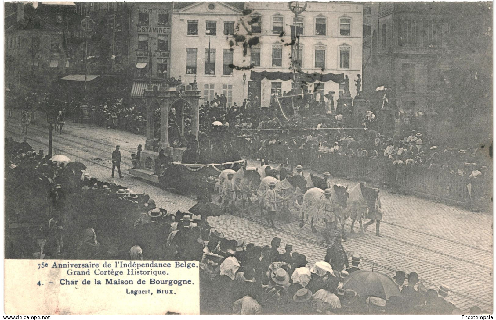 CPA Carte Postale  Belgique Bruxelles 75me Anniversaire De L'indépendance Belge Char De La Maison De Bourgogne  VM78719 - Fêtes, événements