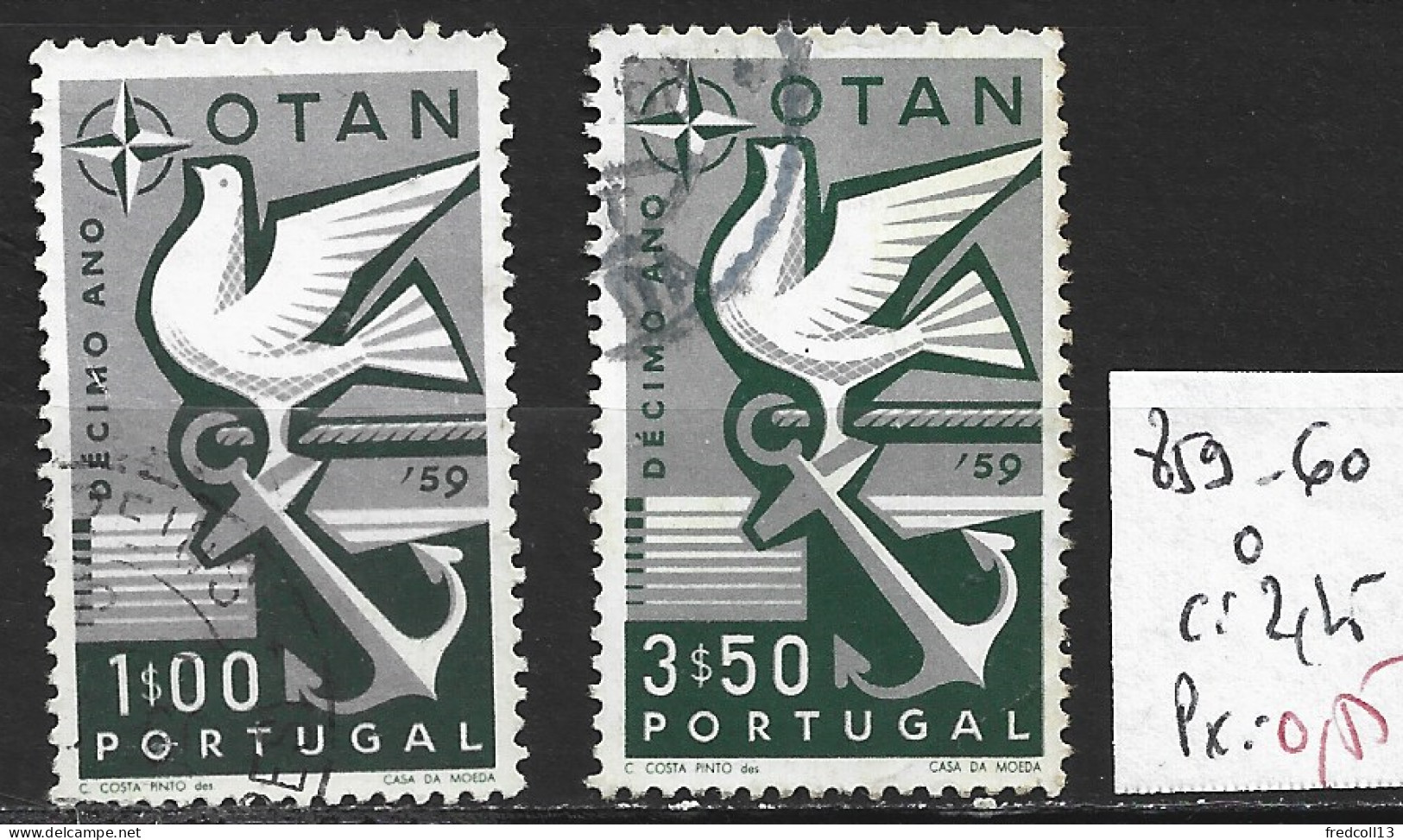 PORTUGAL 859-60 Oblitérés Côte 2.25 € - Used Stamps