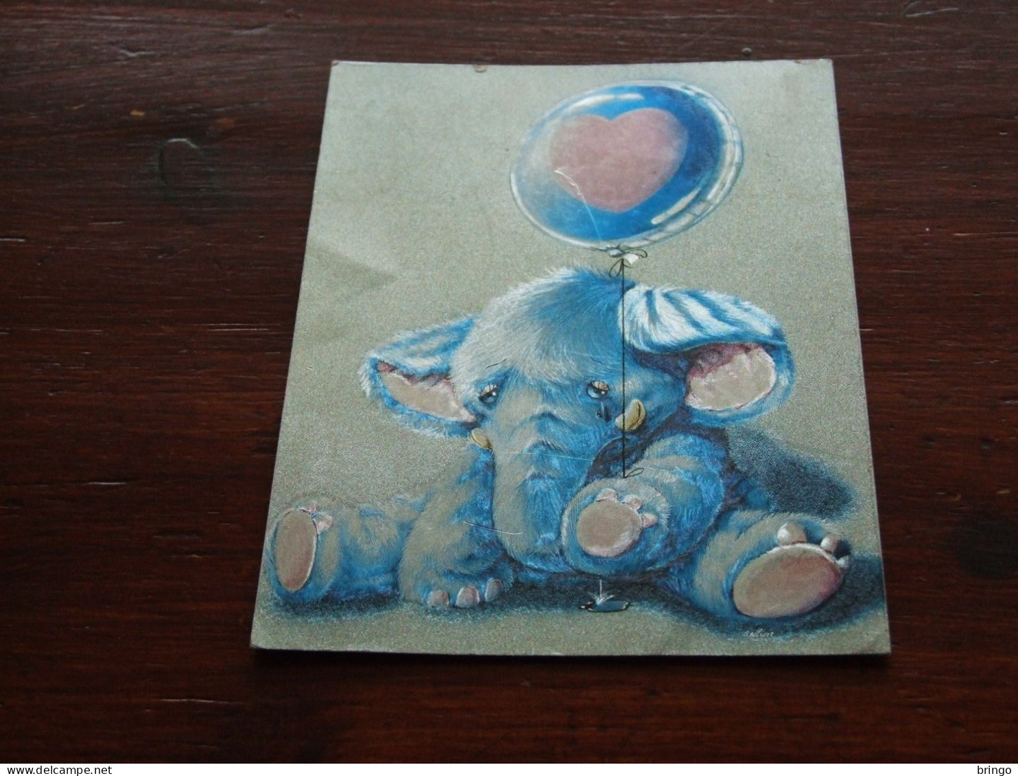 72659-        USED GLITTER CARD /  OLIFANT / ELEPHANT - Games & Toys