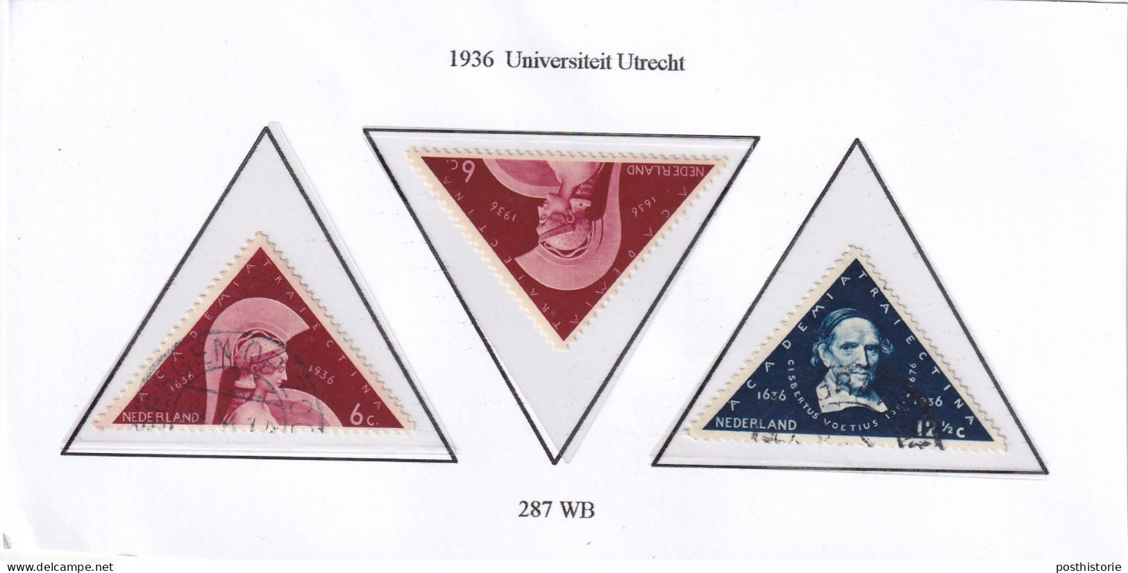 Utrecht Universiteit 300 Jaar Nvph 287 En 288 Inclusief Plaatfout 287 WB - Used Stamps