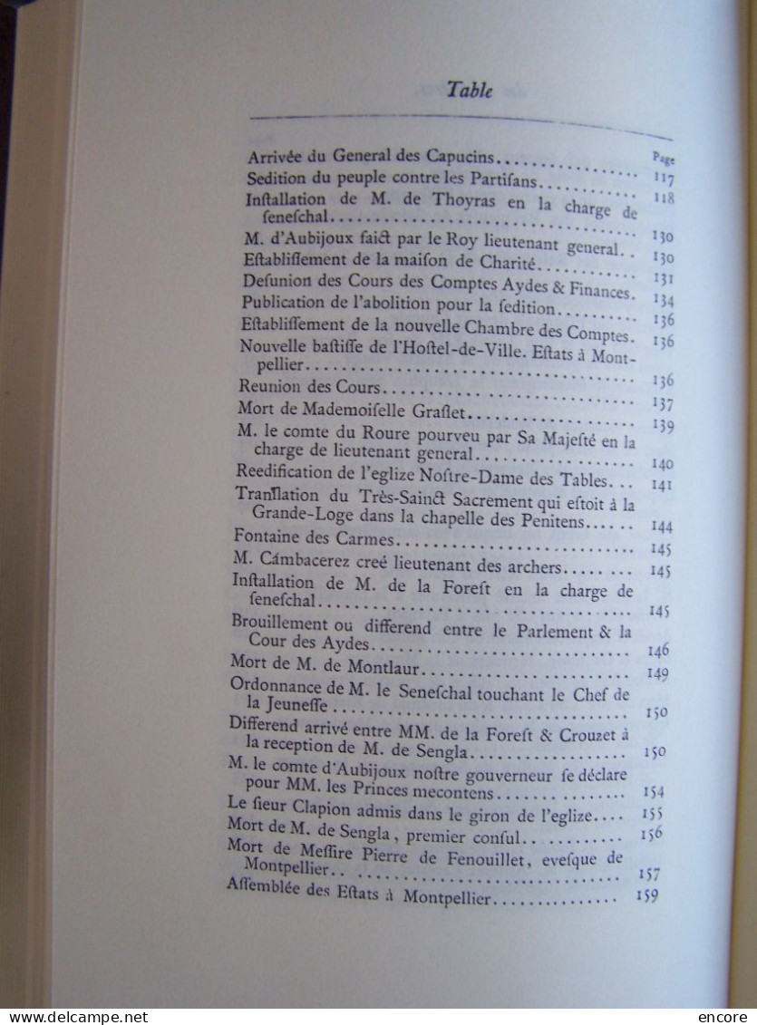MONTPELLIER. HERAULT. MEMOIRES SUR LA VILLE AU XVII°SIECLE. 1621 - 1693.   100_3217 A 100_3232T. - Languedoc-Roussillon