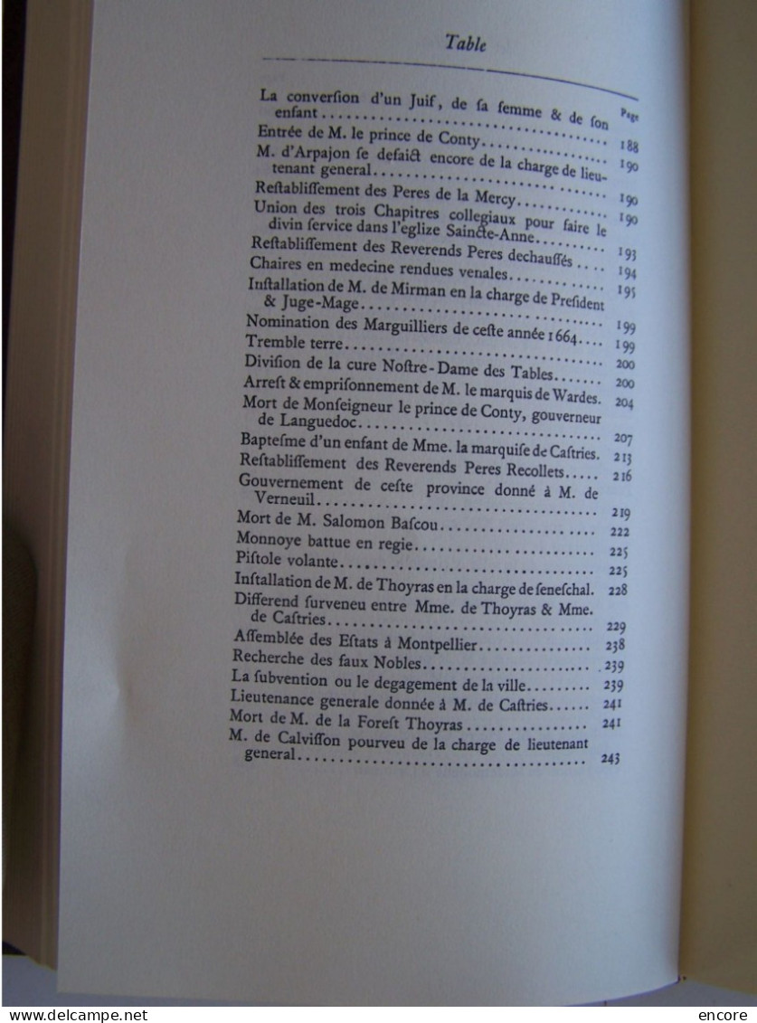 MONTPELLIER. HERAULT. MEMOIRES SUR LA VILLE AU XVII°SIECLE. 1621 - 1693.   100_3217 A 100_3232T.