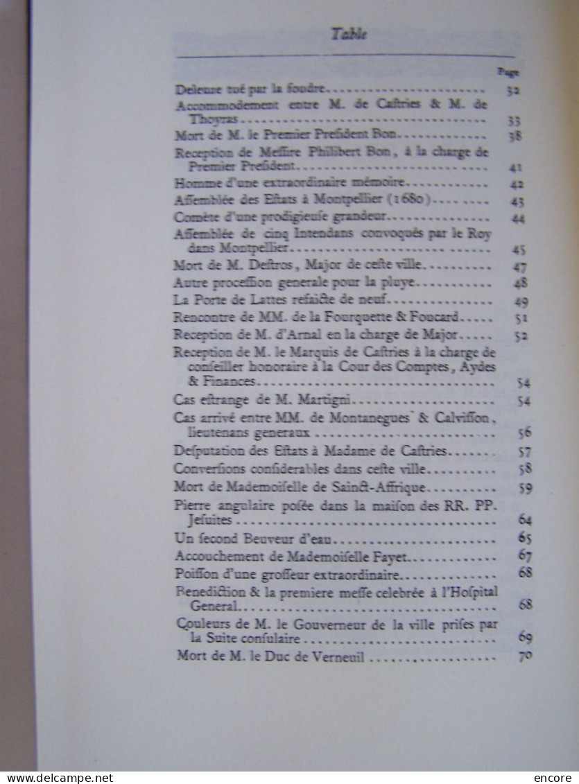 MONTPELLIER. HERAULT. MEMOIRES SUR LA VILLE AU XVII°SIECLE. 1621 - 1693.   100_3217 A 100_3232T.