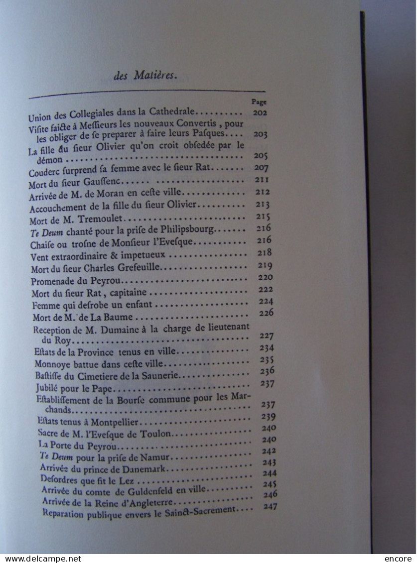 MONTPELLIER. HERAULT. MEMOIRES SUR LA VILLE AU XVII°SIECLE. 1621 - 1693.   100_3217 A 100_3232T.