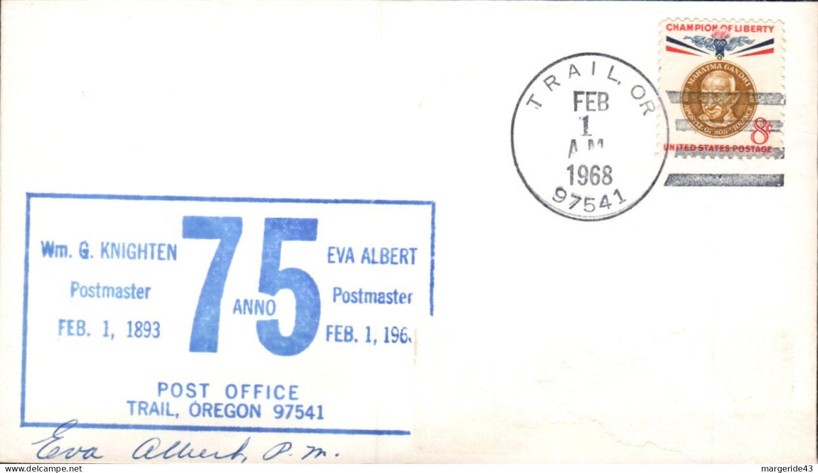 USA ETATS UNIS 1968 POSTAL CANCELLATION RIVERSIDE - Schmuck-FDC