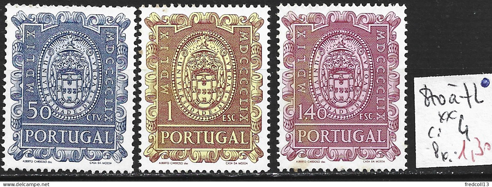 PORTUGAL 870 à 72 ** Côte 4 € - Neufs