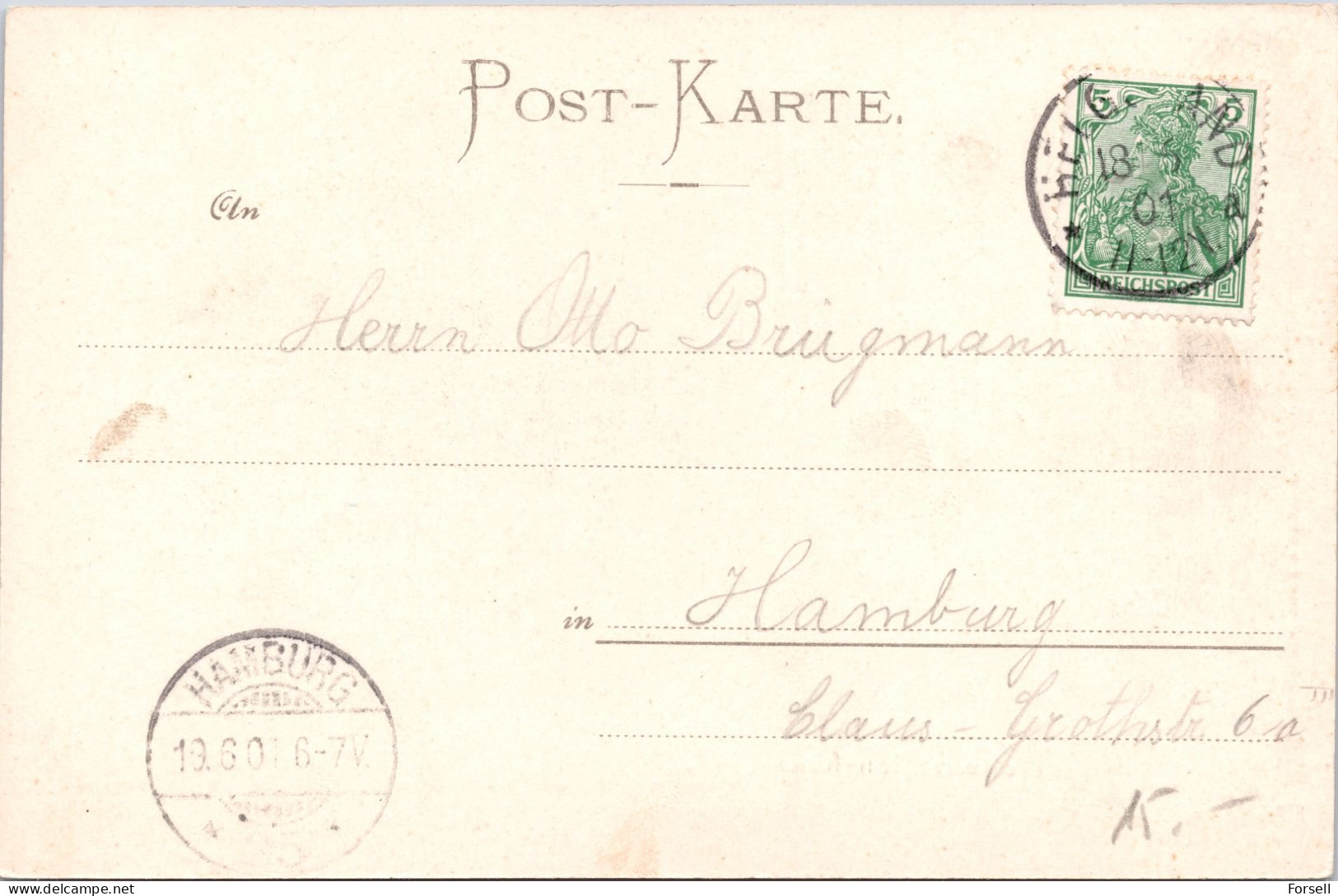 Helgoland, Konversationshaus (Stempel: Helgoland 1901) - Helgoland